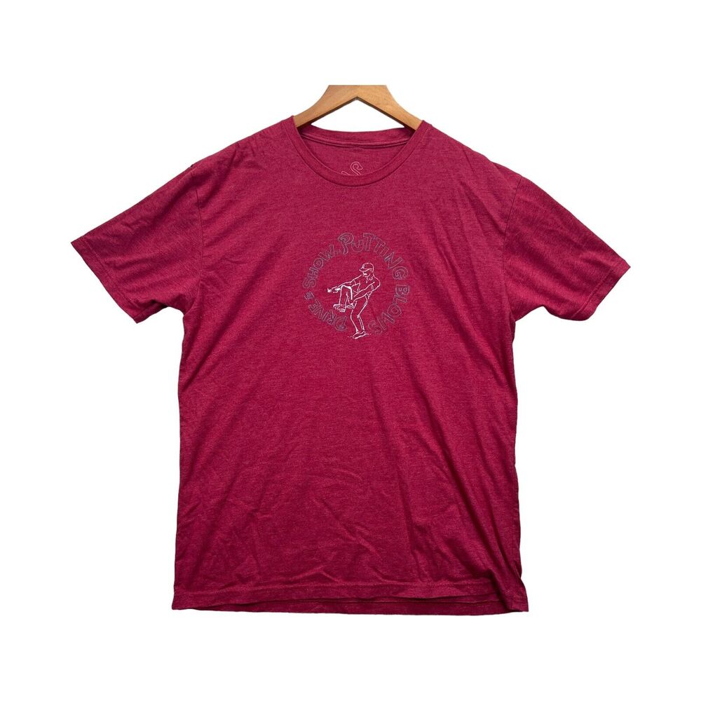 Swannies Drive For Show Putting Blows Funny T Shirt Men's Red Golf Golfing XL